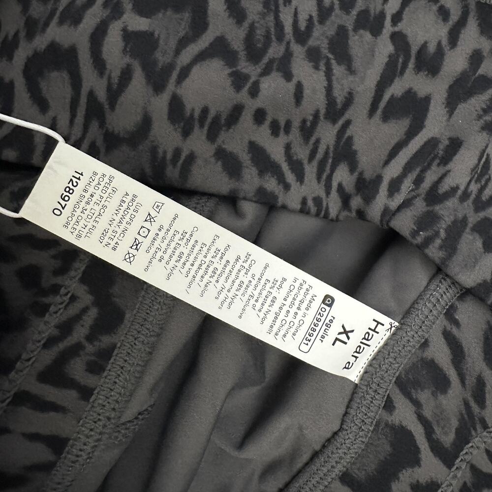Halara Pants Womens XL Gray Leopard Wide Leg Sweatpants Pockets Lounge Yoga - Picture 10 of 11